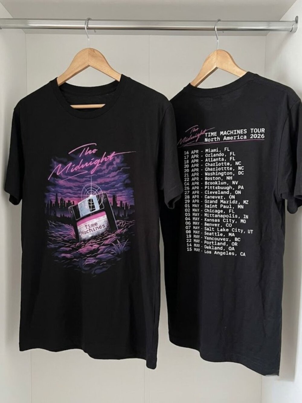 The Midnight Time Machines North America Tour 2026 T-Shirt Reprint